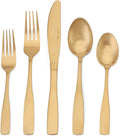 Matte Gold Silverware Set, 20-Piece Stainless Steel Flatware set, Tableware by OCEExquisitesilverware