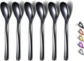 Black Demitasse Espresso Spoons, 5.5'' Mini Coffee Spoons, Stainless Steel by HOMQUEN