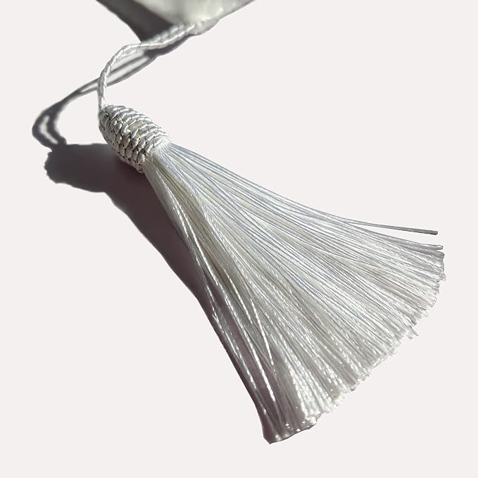 Elegant Sequin Rhinestone Creamy White Table Runner, Ombre Velvet, Double-Layer - Image 4