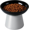 LoeJan Elevated Cat Food and Water Bowls Set, Extra Wide and Raised Ceramic by LoeJan