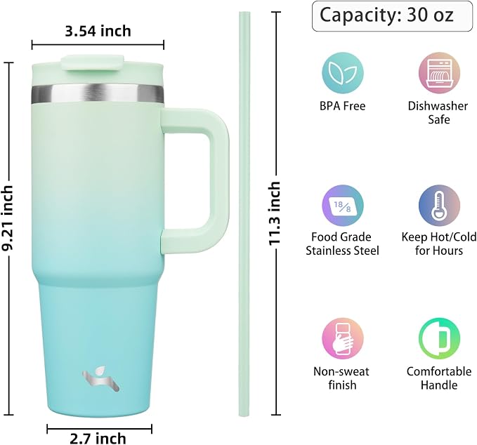 Konokyo 30 oz Insulated Tumbler Water Bottle - Image 4