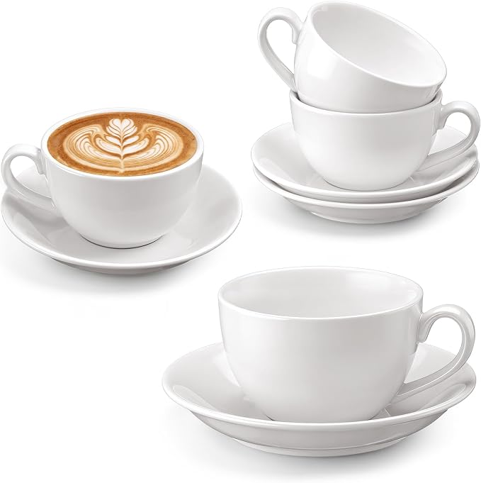 4 Set 12 oz Cappuccino Cups by Unknown