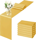 Horbaunal 6 Pack Satin Runners 12 x 108 Inch, Luxury Gold | Bright Silky Smooth by Horbaunal