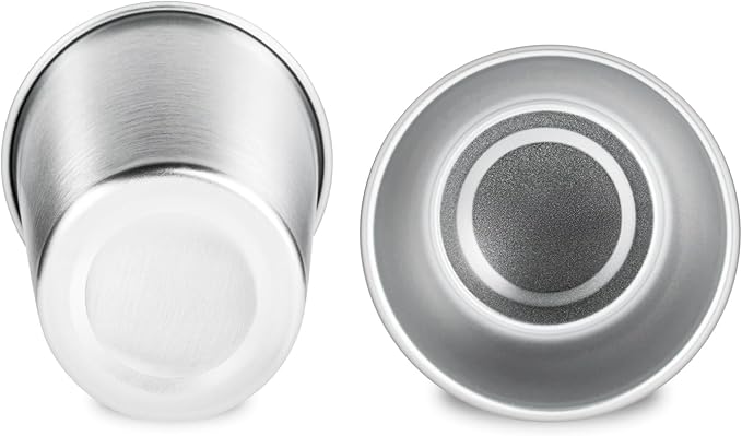 MEWAY Premium Stainless Steel Cups 16 oz Pint Cup Tumbler (8 Pack) - Premium Metal Cups - Stackable Durable Cup，Chilling Beer Glasses, for Travel, Outdoor, Camping, Everyday