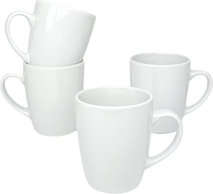 Coupe Stoneware Set of 4 Coffee Mugs by 10StrawberryStreet