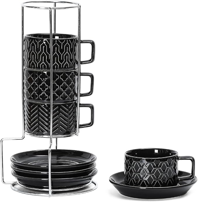Sureasy 4 Ounce Ceramic Espresso Cups Set of 4 by Sureasy