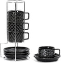 Sureasy 4 Ounce Ceramic Espresso Cups Set of 4 by Sureasy