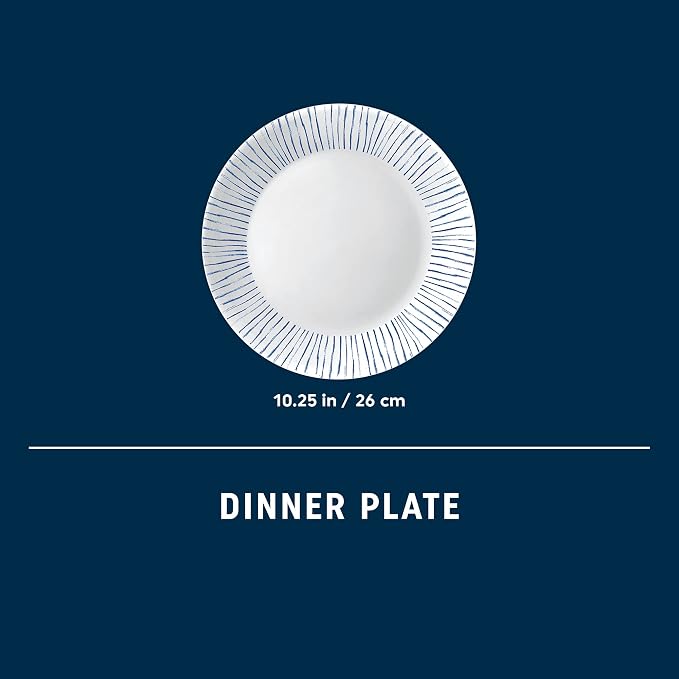Corelle 6-Piece 10.25" Vitrelle Glass Dinner Plates Lightweight, Chip/Scratch - Image 5