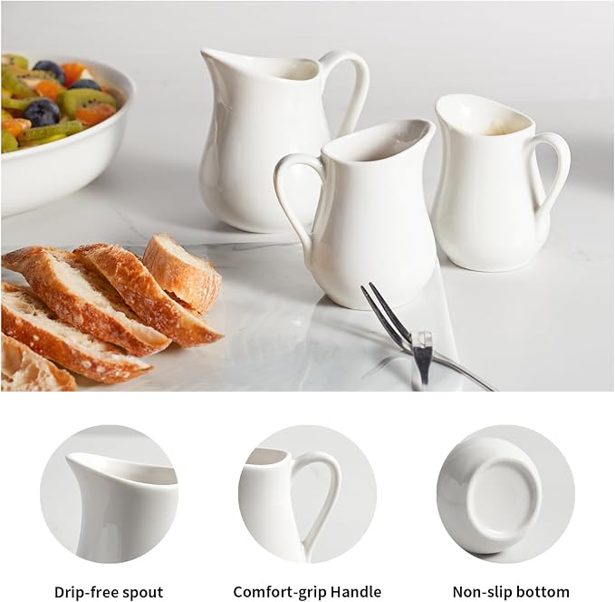 Gurygo 2 Pack 16 Oz Classic White Creamer - Image 6