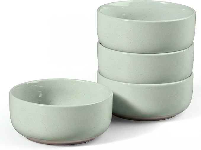 E-far Cereal Bowls Set of 4, 27oz Ceramic Deep Soup Bowls by E-far