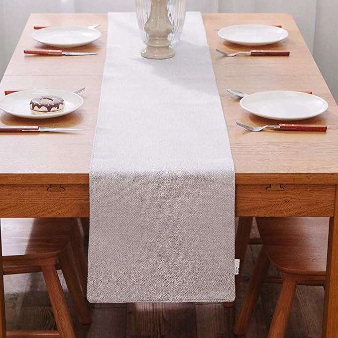 Soft Caddice Faux Linen 2 Piece Fabric in 1 Table Runner, eco-Friendly Fabric by NATUS+WEAVER