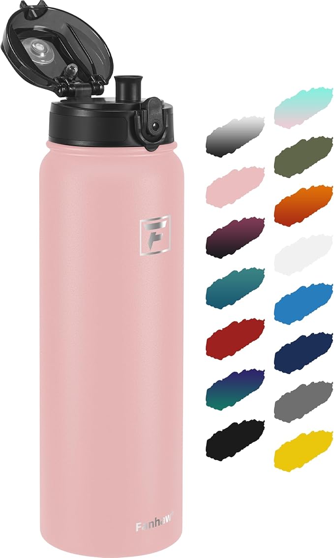 Fanhaw 40 oz Insulated Stainless Steel Water Bottle by FANHAW