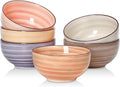 Selamica Ceramic Ice Cream Bowls, 12 OZ Dessert Bowls Set of 6, 4.7 Inch Small by Selamica
