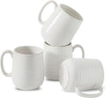 HASENSE Coffee Mugs, 15oz Ceramic Coffee Cups Set of 4, Clay-Infused White | by Hasense