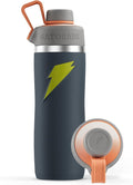 Gatorade 'Overtime' 32oz Stainless Steel Water Bottle, Twist Cap, Grey/Neon Yellow