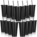 Bokon 15 Sets Tumbler with Straw and Lid Bulk 24 oz Reusable Plastic Cups to Go by Bokon