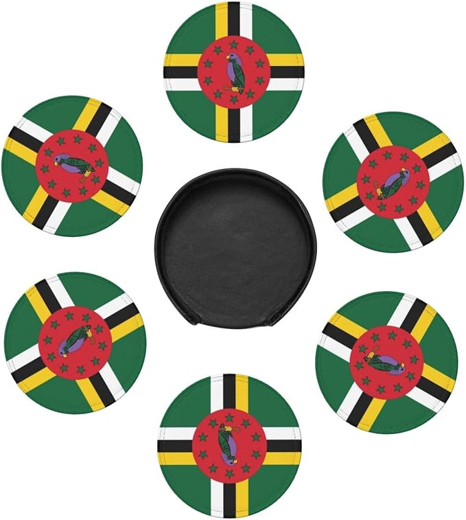 Dominica Flag Coasters for Drinks - Image 7