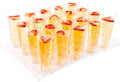 5 oz Round Clear Plastic Tall Cocktail Glass - With Serving Tray - 14 1/2" x 10 1/2" x 5" - 100 count box
