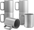 E-liu Large 15 Ounces Porcelain Coffee Mug Tea Mugs Set of 6 | Cups by Creatingwarmandrefinedlifestylekitchenandhomeessentials