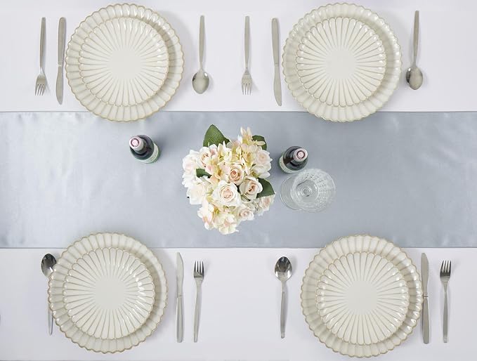 Silver Satin Table Runner, 12x108 Inches, 12 Pack | Premium Satin, Smooth - Image 5