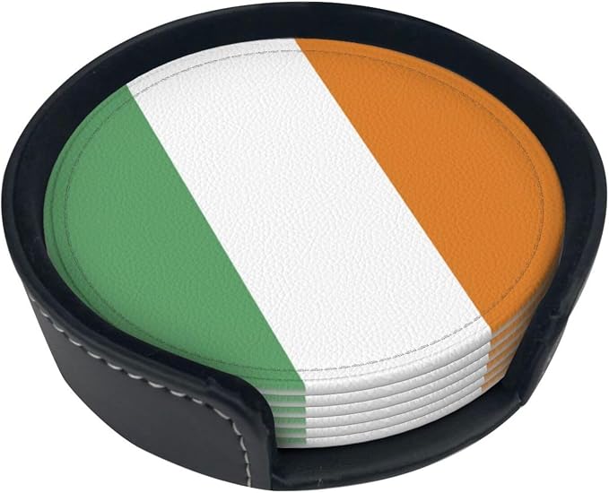 Ireland Flag Coasters for Drinks by Unknown
