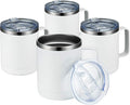 MEWAY 12oz Coffee Mug With Handle 4 Pack Bulk, Stainless Steel Insulated Travel by MEWAY