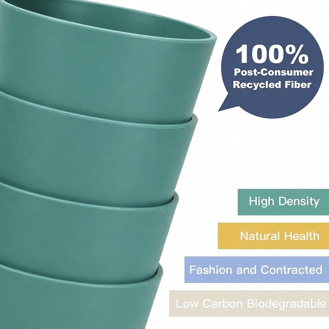 Wrova Wheat Straw Cups 6 PCS Good Alternative to Plastic Reusable Cups 12 oz - Image 7
