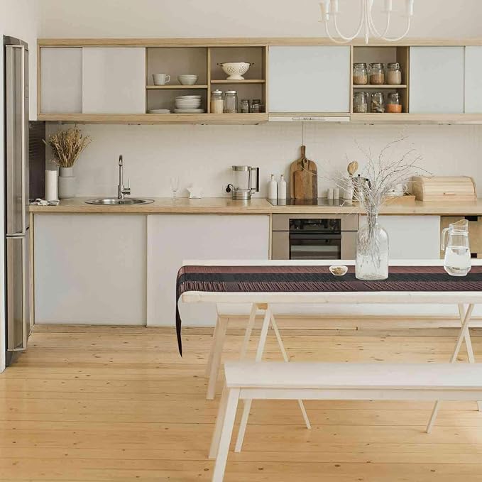 GIVERARE Table Runner, 12x108 in Heat-Resistant Woven Vinyl Long Tabletop - Image 5