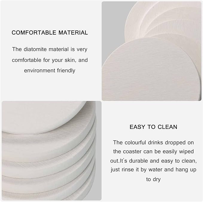 Sweets Ornament Table Coasters for Drinks Cupcake Dessert Cream Bake Cake Donut Pastry Macaron Chocolate 100% Diatomite Home and Dining Room Bar Decor 4 X 4 X 0.35 Inch for Men Women