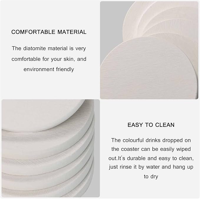 Beautiful Sea Wave and Sky at Sunset Cup Coasters for Table Clear Coast Beach Seascape Summer Travel Reusable Drink Coasters Set 2 Pcs Coffee Home Farmhouse Living Room Bar Decor