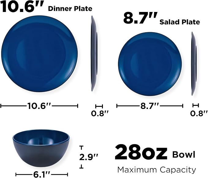 TP 18-Piece Melamine Dinnerware Sets, Service - Image 5