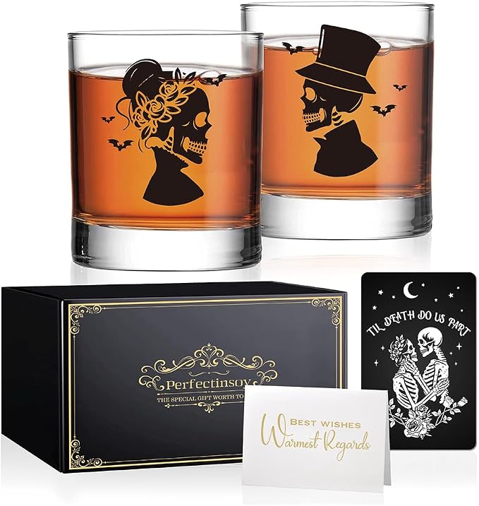 Perfectinsoy Skull Whiskey Glass 2 Piece by Perfectinsoy