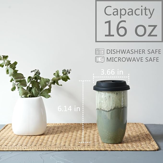 Bosmarlin Ceramic Travel Coffee Cup - Image 2