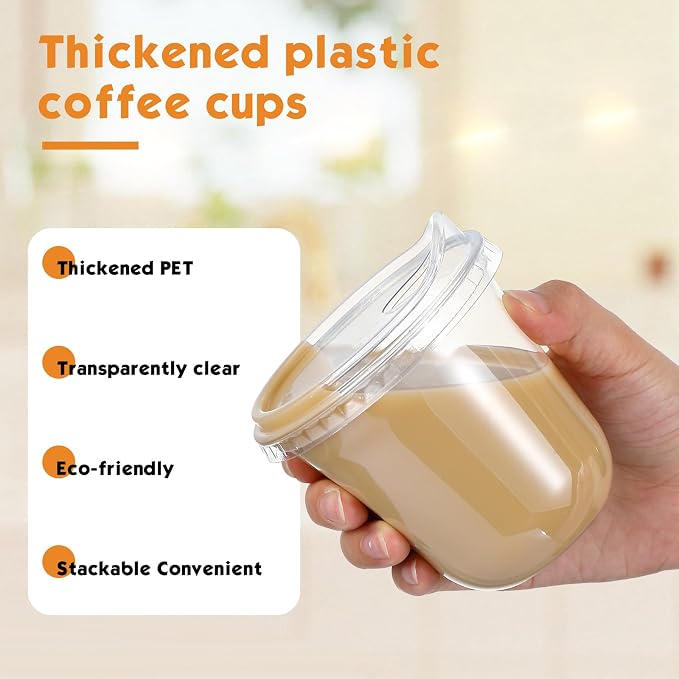 Baderke 50 Pcs Round Bottom Plastic Cups - Image 4