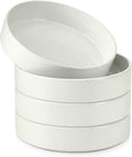 E-far Pasta Bowls Set of 4, 35oz Ceramic Large Salad Bowl Plates by E-far