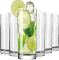 Drinking Glasses Set of 6, 16oz Crystal Highball Glasses, Water Glass by WlasssLightweightGlasswareMakingLifeEasier