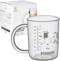 GLASKEY Caffeine Beaker Mug, 16 oz Anti-Dripping Borosilicate Caffeine Mug by GLASKEY