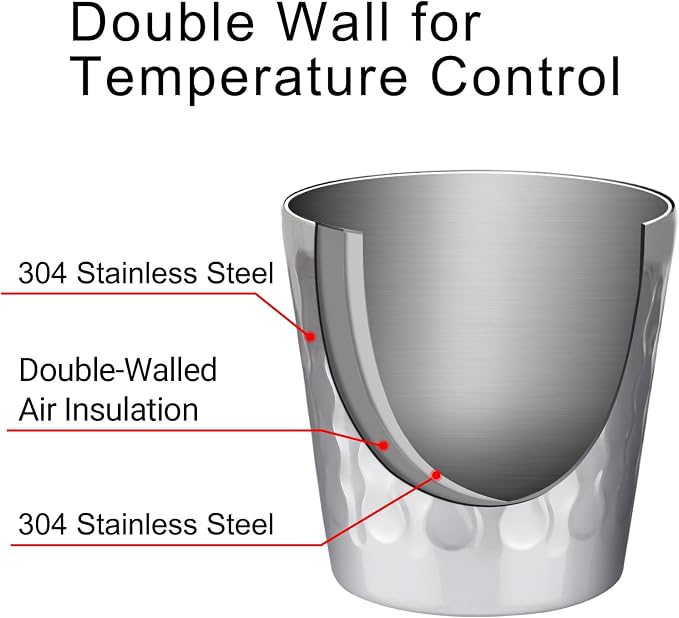 Beasea Stainless Steel Cups, 4 Pack 6oz Metal Drinking Stackable Double Wall - Image 4