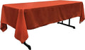 LA Linen Polyester Poplin Washable Rectangular Tablecloth, Stain and Wrinkle Resistant Table Cover 60x120, Fabric Table Cloth for Dinning, Kitchen, Party, Holiday 60 by 120-Inch, Rust