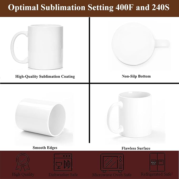 ABBSH Sublimation Mugs, Sublimation White Coffee Mugs Tazas Para Sublimacion - Image 5