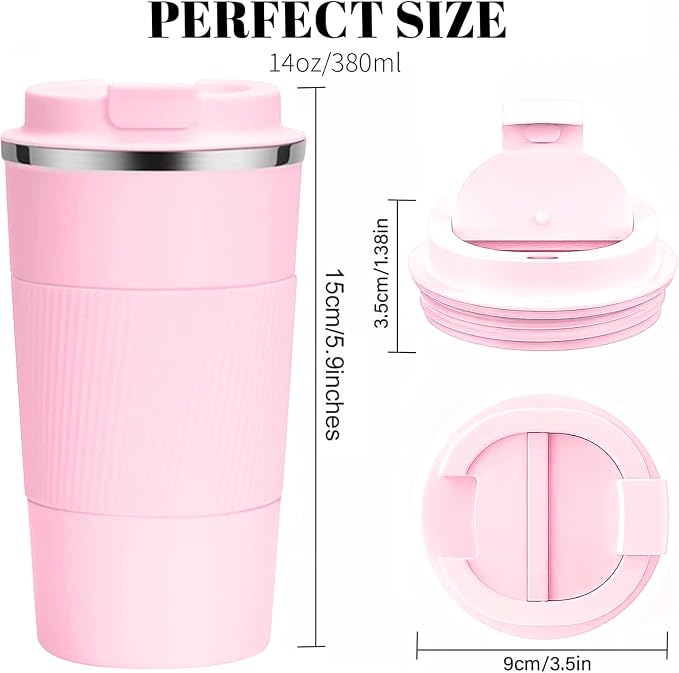 Insulated Travel Coffee Mug, Stainless Steel Coffee Cup - Image 3