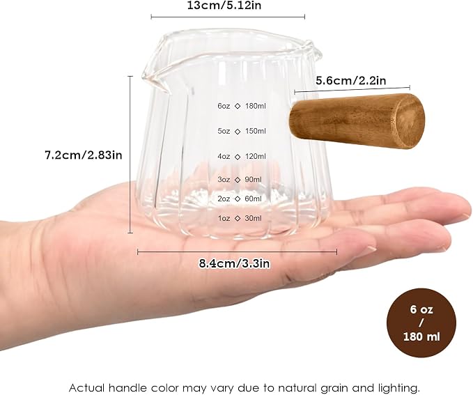 Adorever Espresso Cups 6 OZ, Double Spout Espresso Shot Glass - Image 3