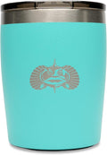 Toadfish Non-tipping 10oz Double Wall Insulated Stainless Steel Rocks Tumbler w/Easy Slide Lid - Teal