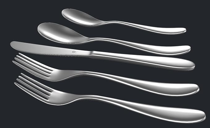 Silverware Set for 6 | 18/10 Stainless Steel Flatware Set | Mirror Finish - Image 2