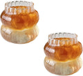 MANMAOHE 14 Oz Ribbed Glass Cups Set of 2 Creative Wavy Drinking Glasses by MANMAOHE