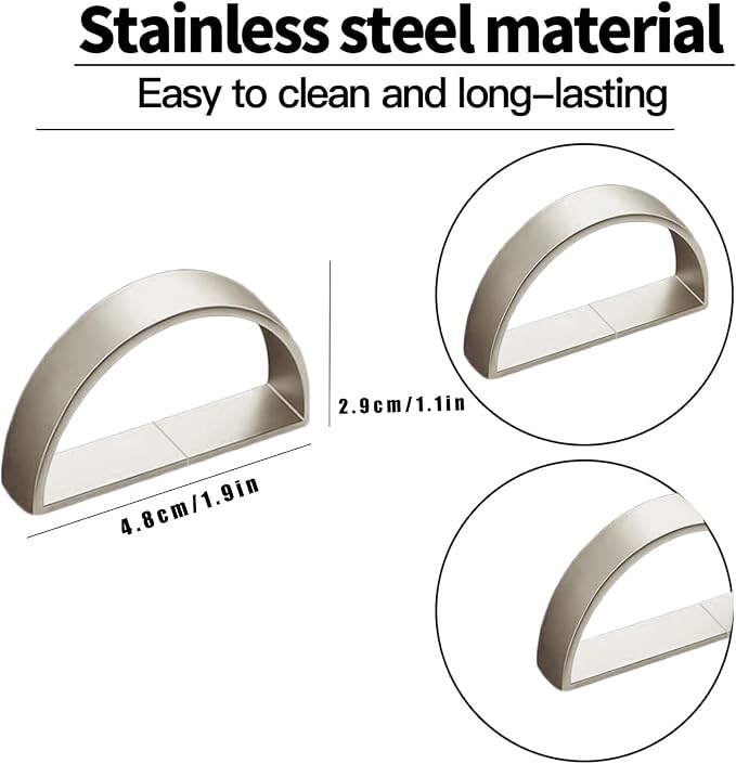 8 Pcs Silver Napkin Rings - Image 5