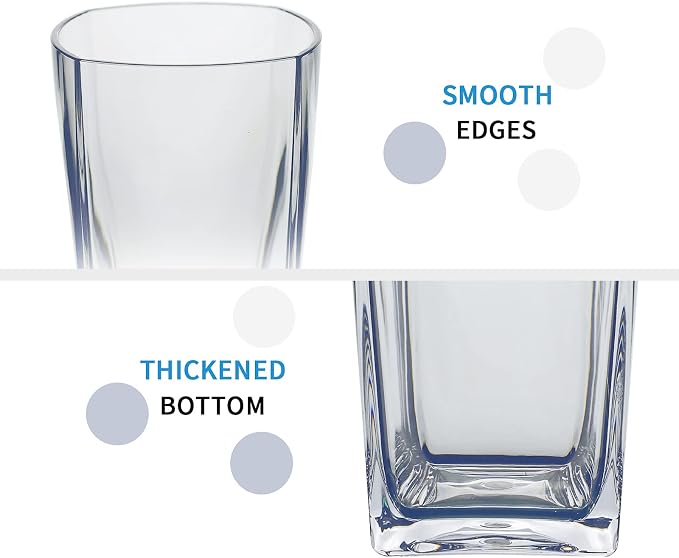 Top-spring 20 Oz Reusable Plastic Water Tumbler 6pcs Clear BPA Free | Thickened - Image 2