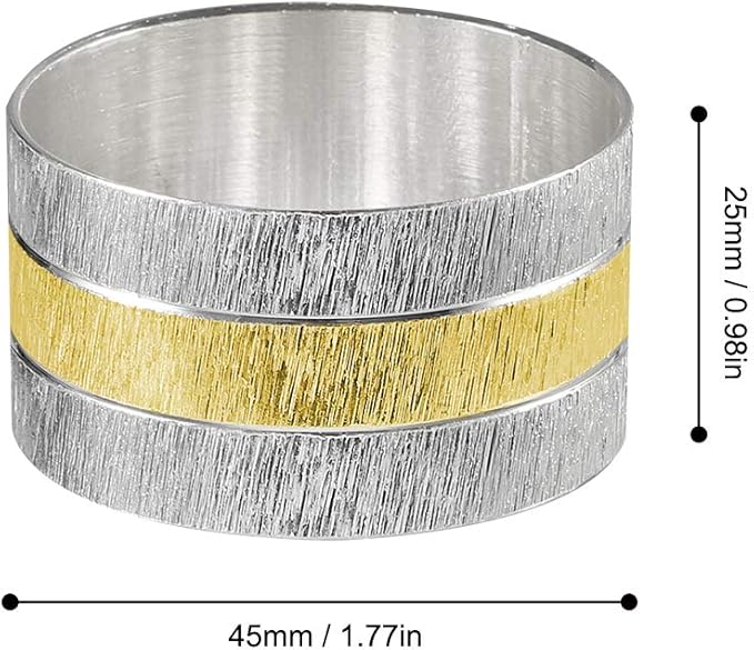 Picowe Napkin Rings, Set of 6 Elegant Metal Buckles Decorative Napkin Ring for Dining Table Parties Wedding, Christmas, Thanksgiving Day Dinner