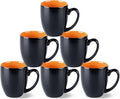 GBhome 16 oz Coffee Mugs Set of 6, Ceramic Coffee Cups- Orange by GBhome