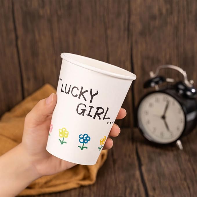 METAPRINT 12 oz Disposable Paper Coffee Cups, Thickened Design - Image 7